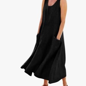 Black 4XL Ladies Summer Beach